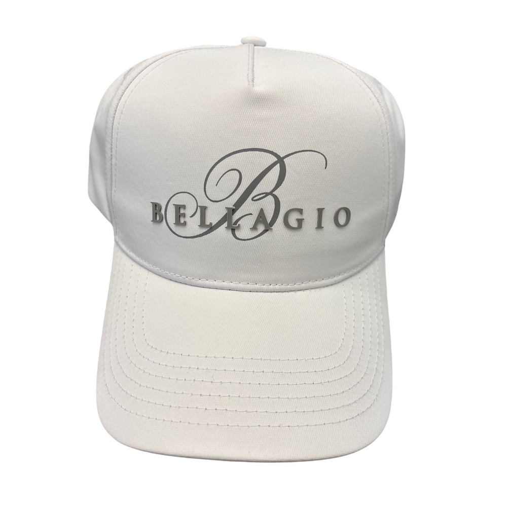 Bellagio Las Vegas White Performance Baseball Cap Hat Mid Fit UPF 50+ Adjustable